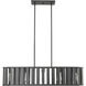 Stella 5 Light 38.75 inch Matte Black Linear Chandelier Ceiling Light